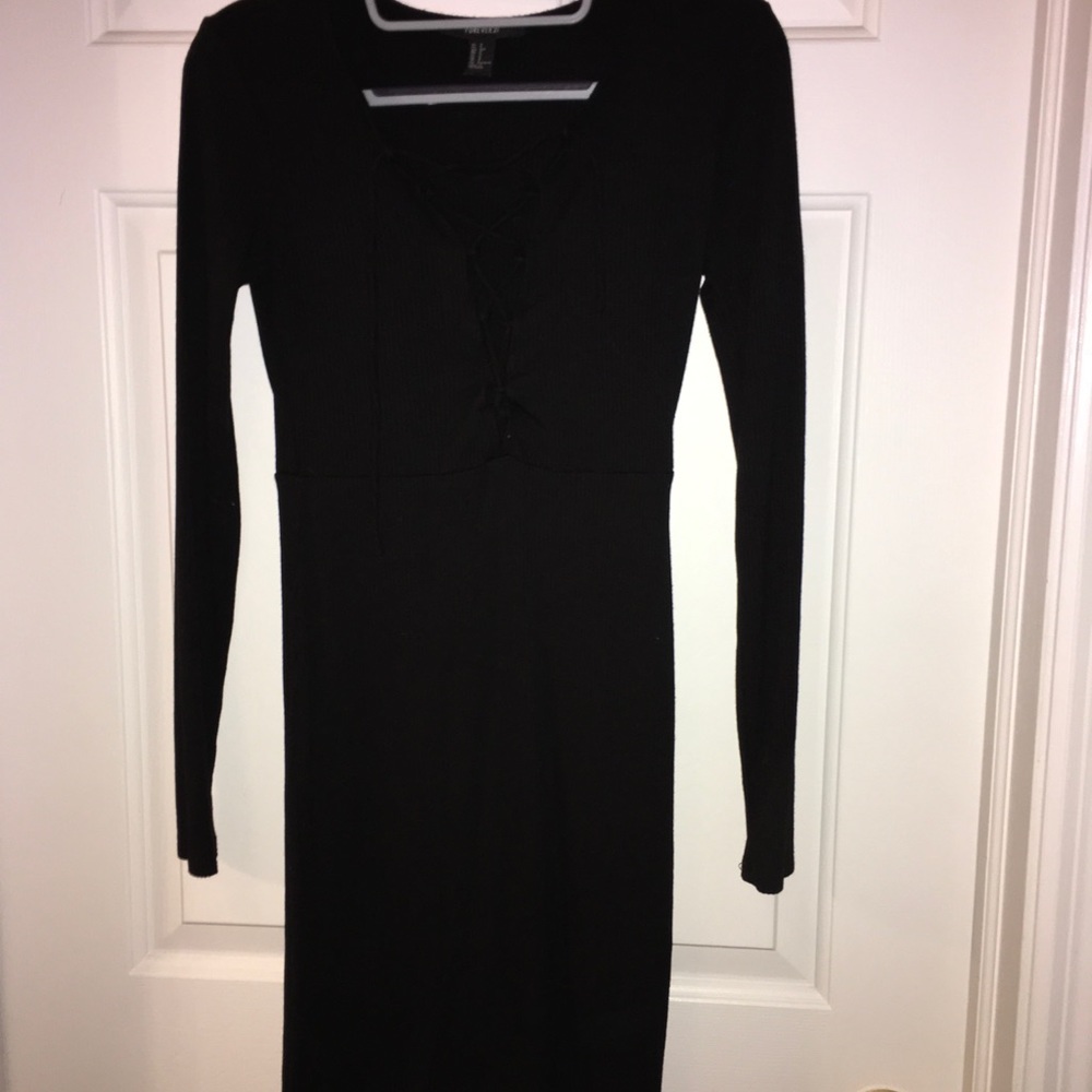 Black sweater dress